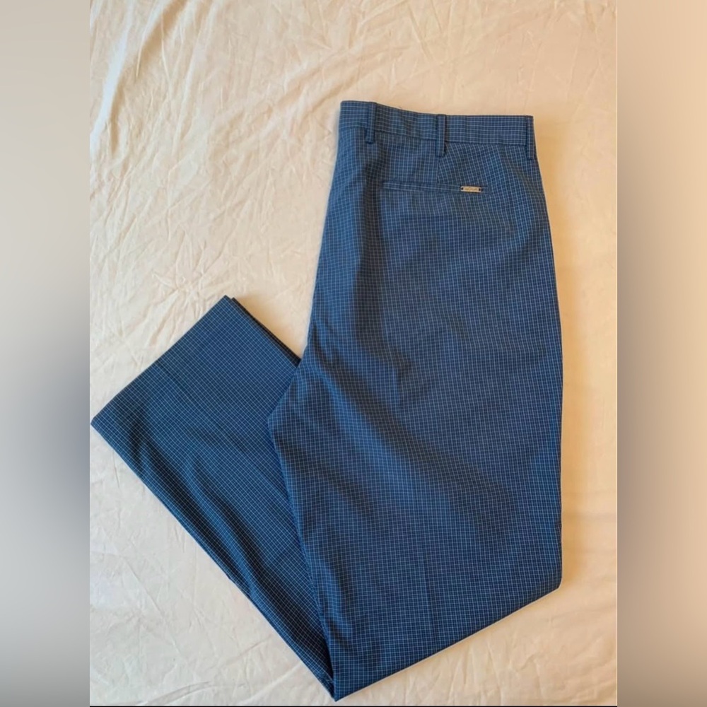 Greg Norman Collection Blue Checkered Men's Pants